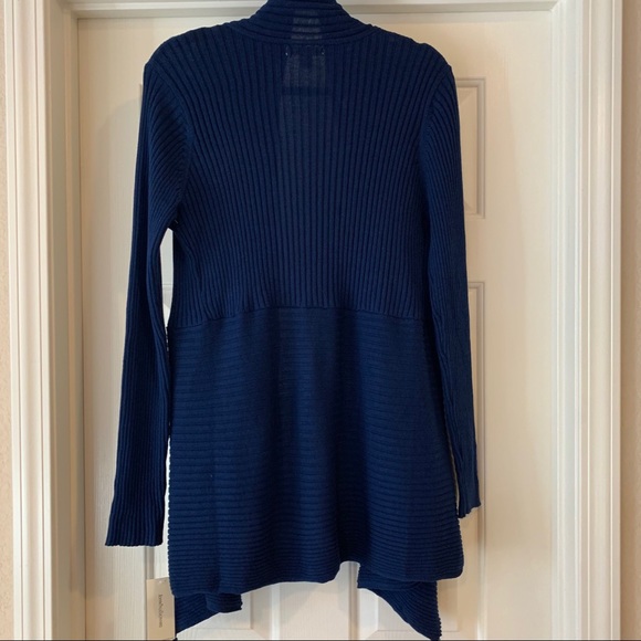 NEW Navy Blue Open Front Knit Cardigan - Picture 9 of 9